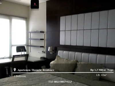 Dijual Apartement Thamrin Residence High Floor 1BR Furnished View City