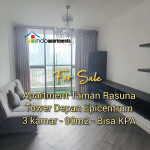 Dijual Apartment Taman Rasuna 3 kamar Tower Depan
