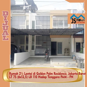 Dijual cepat Rumah 2½ Lantai di Golden Palm Residence Jakarta Barat
