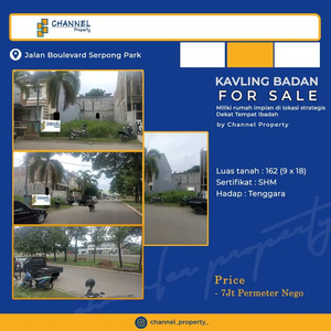 Dijual Kavling lokasi strategis Boulevard Serpong Park, ne