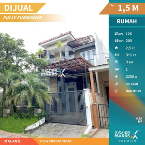 Dijual Rumah Bagus 2 Lantai di Villa Puncak Tidar Malang