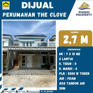 DIJUAL RUMAH CANTIK DI PERUMAHAN CLOVE TANJUNG BUNGA