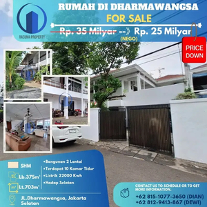 Dijual , Rumah Di Dharmawangsa, Jakarta Selatan, Sertifikat SHM