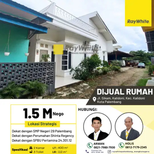 Dijual Rumah di Jl. Sikam Kalidoni Kota Palembang