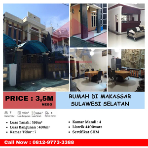 DIJUAL RUMAH DI MAKASSAR, SULAWESI SELATAN