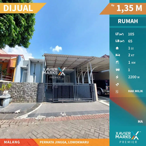 Dijual Rumah Kawasan Nyaman Tenang di Permata Jingga Malang