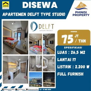 DISEWAKAN APARTEMEN DELFT CPI TYPE STUDIO FULL FURNISH