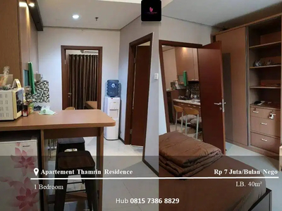 Disewakan Apartement Thamrin Residence Low Floor 1BR Full Furnished