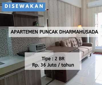 Full Furnished 2 BR ‼️ Apartemen Puncak Dharmahusada dekat Galaxy Mall