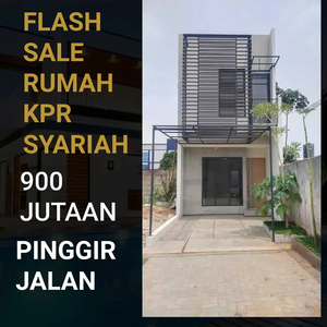 Miliki Rumah 2 Lantai KPR Syariah 900 jutaan Pinggir Jalan Besar