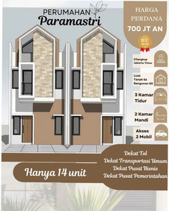 RUMAH 2 LANTAI JAKARTA TIMUR 700 JUTAAN