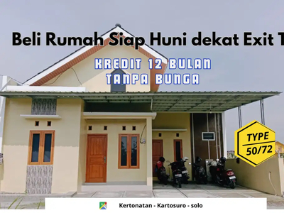 Rumah Siap Huni di Kertonatan Kartasura tipe 36 dekat Exit Tol