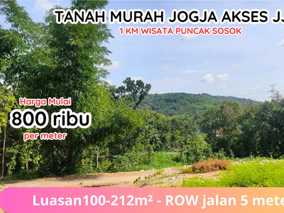 Tanah MURAH Jogja dekat JJLS cocok untuk villa & invest SHMP