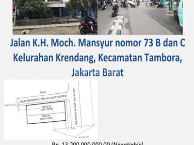 Ruko 2 Gandeng 5 Lantai strategis Jalan KH Moch Mansyur Tambora