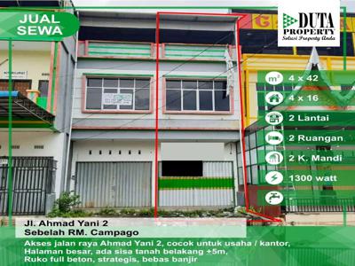 Dijual murah dan cepat 1 unit ruko Jl. ahmad yani 2