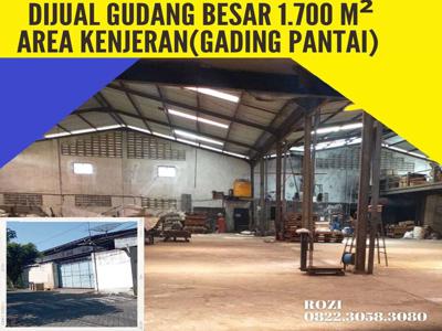 Gudang Besar Kenjeran Gading Pantai 1700 m2 Dkt Kalijudan Bulak Cowek