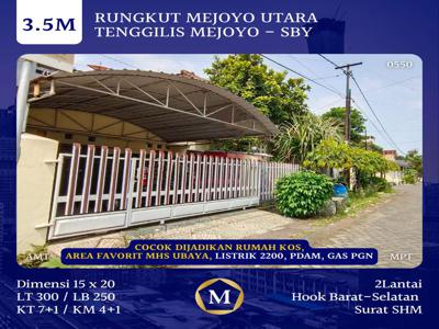 Rumah Kos Rungkut Mejoyo Utara Surabaya SHM Pojok dkt Ubaya Tenggilis