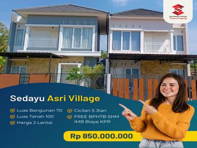 UNIT TERAKHIR DIJUAL RUMAH 2 LANTAI HARGA 850 JT KAWASAN ASRI DI JOGJA