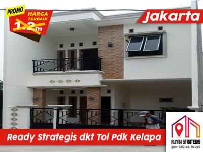Ready Strategis Modern Minimalis Pondok Kelapa dkt Tol LRT Jakarta