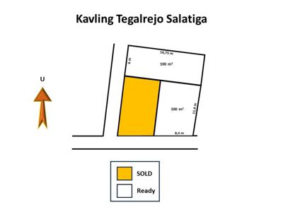 Tanah Dijual Tegalrejo Salatiga ; 100m Dari Jalan Utama Tegalrejo
