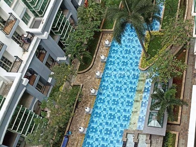 Apartemen luas, siap huni, lantai sedang, view pool, full purnished, gading resort residence