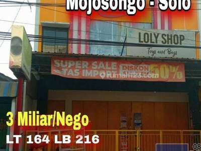 Dijual Cepat Ruko Potensial Mojosongo Solo Kota Pinggir Jalan Sangat Ramai