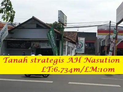 Dijual Murah Tanah Lokasi Strategis Pinggir di jalan A.H. Nasution