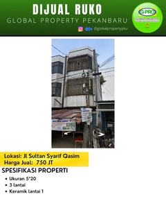Dijual Ruko Jalan Sultan Syarif Qasim II