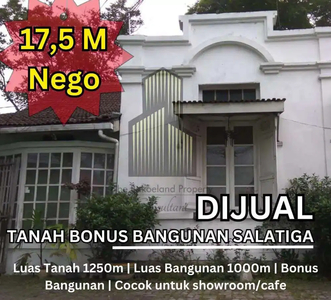 DIJUAL TANAH 1250m2 STRATEGIS SEBELAH PIZZA HUT DIPONEGORO SALATIGA