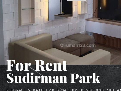 Disewakan Apartement Sudirman Park 3 Bedroom Full Furnished High Floor