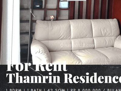 Disewakan Apartement Thamrin Residence 1 Bedroom Furnished Bagus