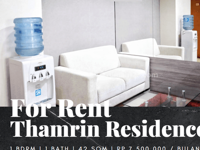 For Rent Apartemen Thamrin Residence 1 Bedroom Tower Alamanda Middle Floor