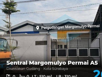 Gudang di Margomulyo Permai, Surabaya 310m2 Bagus