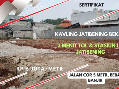 Kavling Siap Bangun di Jatibening Dekat Stasiun LRT dan Pintu Tol