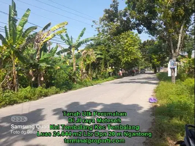 Tanah Murah SHM 2,5 Ha Jl raya Meteseh Kec Tembalang Semarang Timur