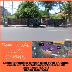 Tanah Pinggir Jl Raya dr Cipto Semarang