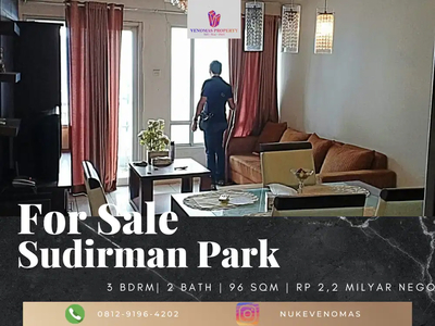 Dijual Apartemen Sudirman Park 3BR Furnished Middle Floor View City