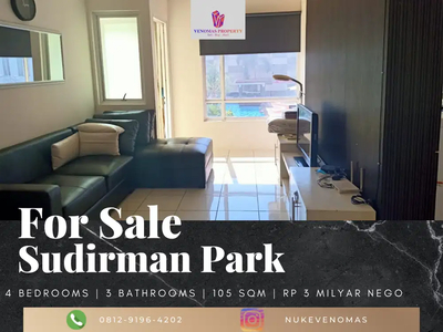 Dijual Apartement Sudirman Park 3BR Plus 1 Full Furnished Low Floor