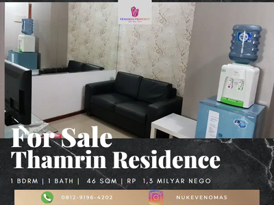Dijual Apartement Thamrin Residence 1BR Tower Chrysant Full Furnished