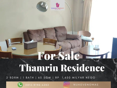Dijual Apartement Thamrin Residence 2BR Full Furnished Lantai Sedang