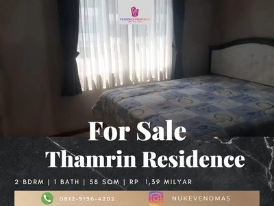 Dijual Apartement Thamrin Residence 2BR Full Furnished Tower A