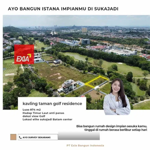 Dijual Kavling istimewa dikelilingi Golf Sukajadi Batam