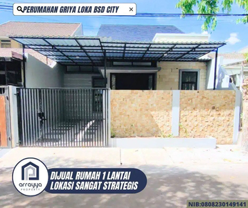 Dijual Rumah Baru 1 Lantai Griya Loka BSD City `HRB109`