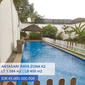 Dijual Rumah Mewah Zona K2 di Jl. Antasari Raya, Jakarta Selatan