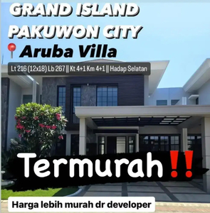 Dijual Rumah PAKUWON CITY Aruba Villa Tipe Dacey HARGA TERMURAH