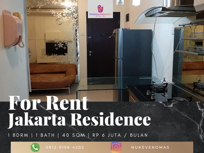 Disewakan Apartement Jakarta Residence 1 Bedroom View Swimming Pool