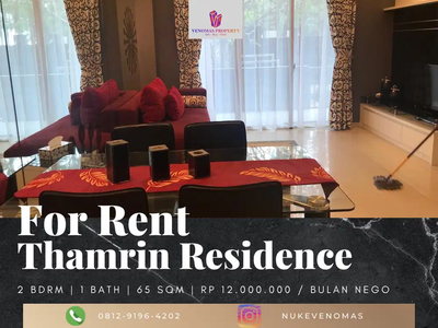 For Rent Apartement Thamrin Residence 2BR Furnished View Pool