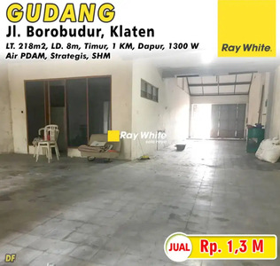 Gudang dijual Jl Borobudur Klaten tengah kota