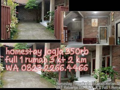 Homestay Yogyakarta Bulanan Harian Strategis 2KT Keluarga UGM UNY Jl D