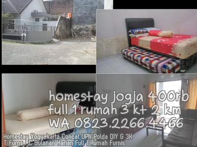 Homestay Yogyakarta Concat UPN Polda DIY G 3KT Furns AC Bulanan Harian